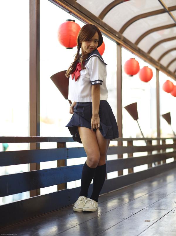 Mayuko Japanese school uniform #26