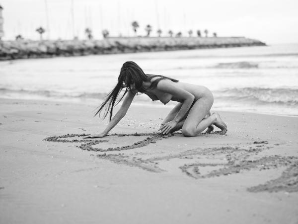 Victoria R written in the sand #54